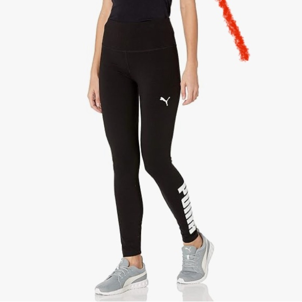 Puma Black Leggings with Logo